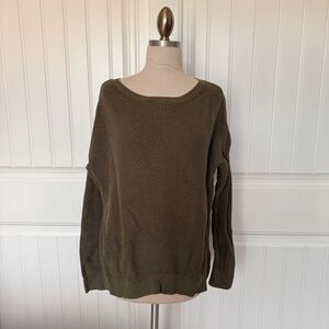 Abercrombie Olive Green Crew Sweater